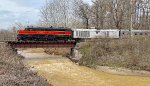 CVSR 6773 crosses the swollen Furnace Run.